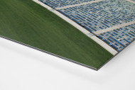 Stadiondach und Sitze in Durban als auf Alu-Dibond kaschierter Fotoabzug (Detail)