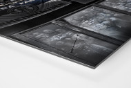 MSV Fans auf der Tribüne als auf Alu-Dibond kaschierter Fotoabzug (Detail)