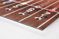 Start beim 60m Sprint als auf Alu-Dibond kaschierter Fotoabzug (Detail)