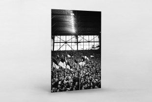 Gelbe Wand -Schwarzweiss (Hochformat 2) - 11FREUNDE SHOP - Fußball Wandbild BVB Borussia Dortmund