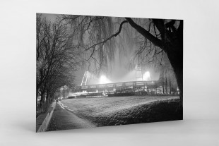Weserstadion bei Flutlicht (Schwarzweiß-Querformat-1) - Christoph Buckstegen Foto - 11FREUNDE SHOP