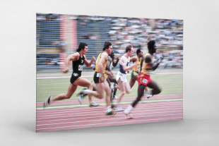Sprinten 1974 - Sport Fotografie als Wandbild - Leichtathletik Foto - NoSports Magazin 