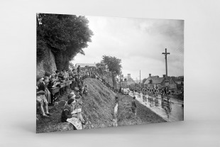 Schüler schauen die Tour 1958 - Sport Fotografien als Wandbilder - Radsport Foto - NoSports Magazin 