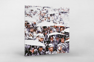 Schnee auf den Rängen - Wandbild Fußballfans 1968