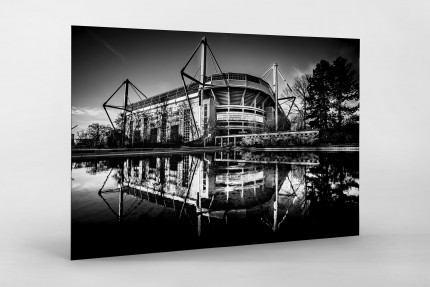 Blick auf den Signal Iduna Park (sw) - Fußball Foto Wandbild - 11FREUNDE SHOP