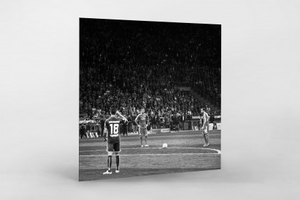HSV Freistoß ins Glück (sw) - 11FREUNDE SHOP - Fußball Wandbild