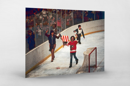 Jubel nach dem "Miracle On Ice" - Sport Fotografie als Wandbild - Eishockey Foto - NoSports Magazin 