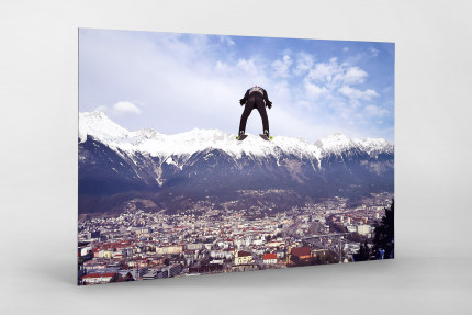Skisprung über Innsbruck - Wintersport Wandbild 