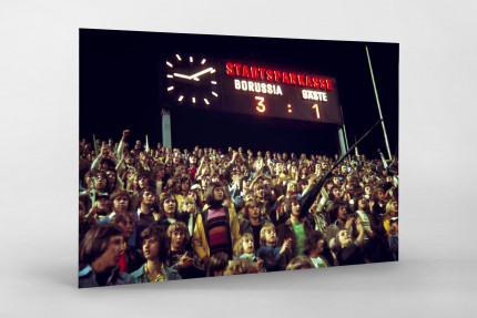 Anzeigetafel auf dem Bökelberg 1974 - Wandbild Borussia Mönchengladbach