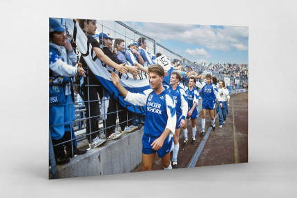 Sechzger klatschen ab - Wandbild 1860 München Stadion an der Grünwalder Straße