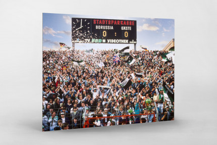 Gladbacher Fankurve 1988 - Borussia Mönchengladbach Wandbild Bökelberg
