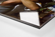 Klinsi trägt Rudi als Direktdruck auf Alu-Dibond hinter Acrylglas (Detail)