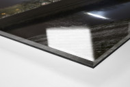 Niederrheinstadion bei Flutlicht (Farbe) als Direktdruck auf Alu-Dibond hinter Acrylglas (Detail)