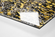 Gelbe Wand - Farbe (1) als Direktdruck auf Alu-Dibond hinter Acrylglas (Detail)