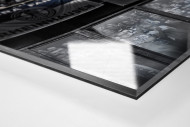 MSV Fans auf der Tribüne als Direktdruck auf Alu-Dibond hinter Acrylglas (Detail)