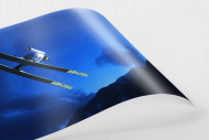 Skisprung in den Abendhimmel von Predazzo als FineArt-Print