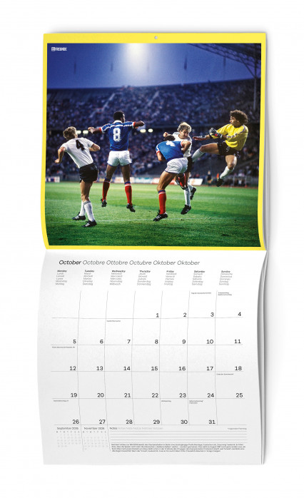 Fußball Flutlichtkalender von 11FREUNDE 30 x 30 cm Farbfotografien & großes Kalendarium