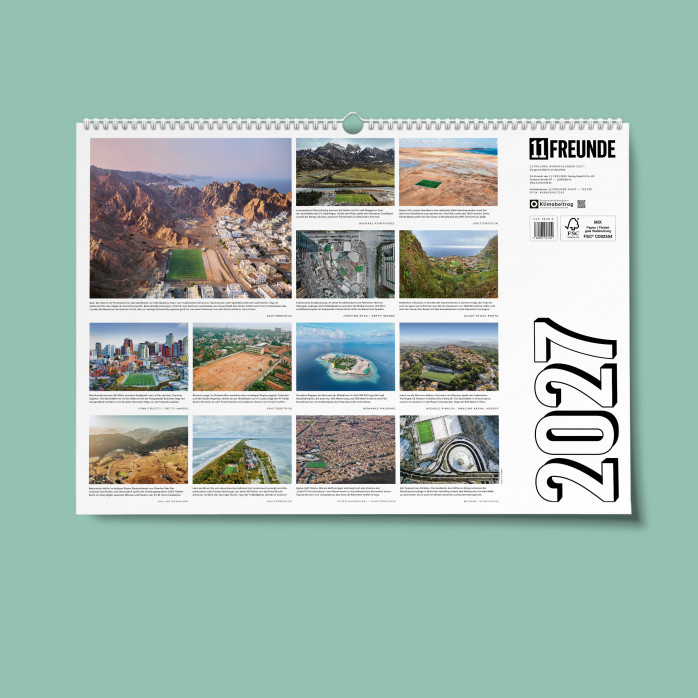 11FREUNDE Wandkalender 2027: Die ganze Welt ist ein Spielfeld