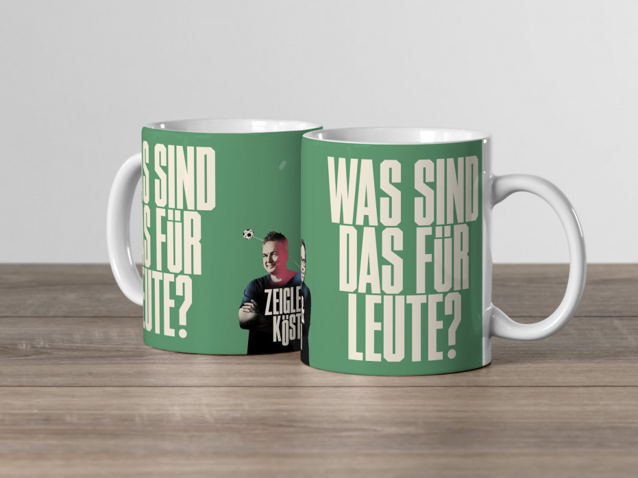 Kaffeebecher: Zeigler & Köster 11FREUNDE Podcast Merchandise 