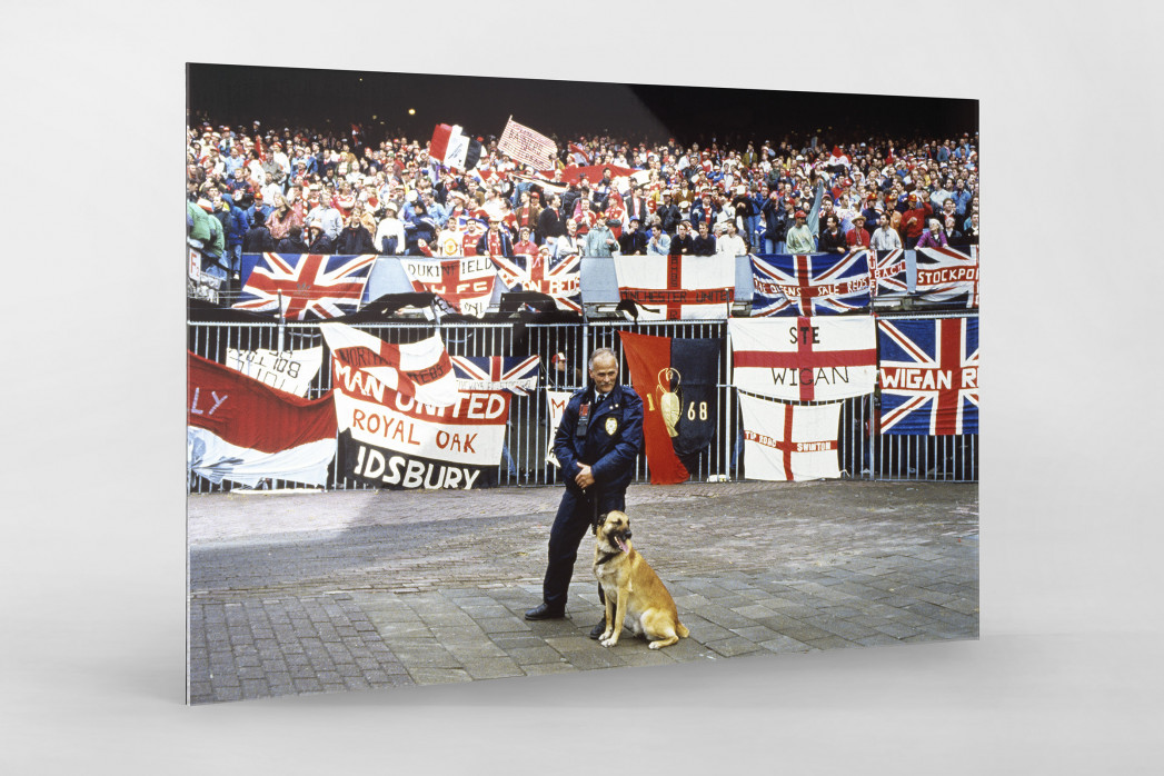 Englische Fans in Rotterdam als Direktdruck auf Alu-Dibond hinter Acrylglas