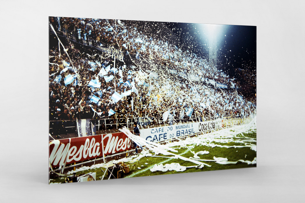 Argentinien Fans 1978 als Direktdruck auf Alu-Dibond hinter Acrylglas