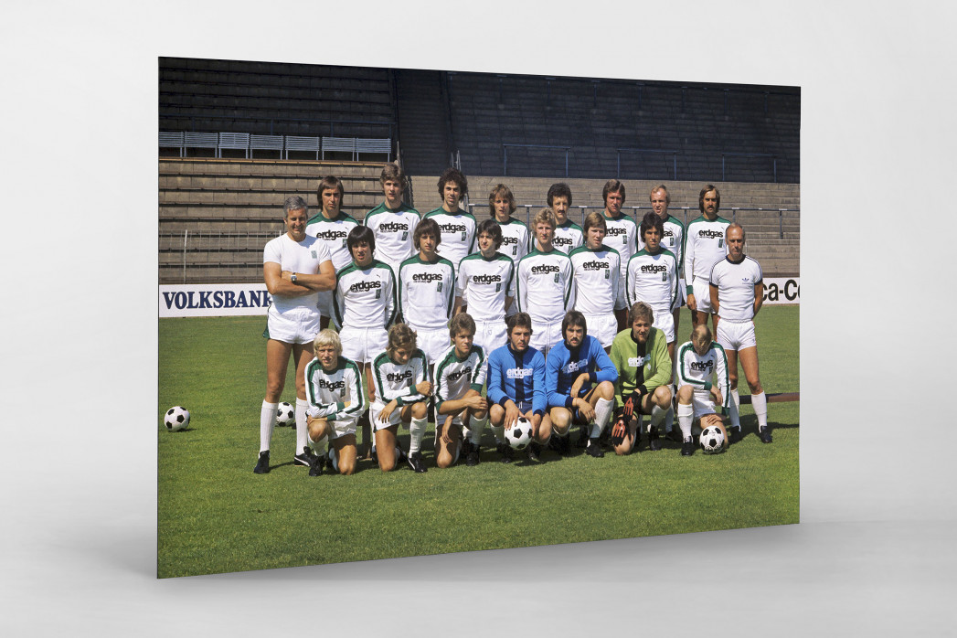 Mönchengladbach 1976/77 als auf Alu-Dibond kaschierter Fotoabzug
