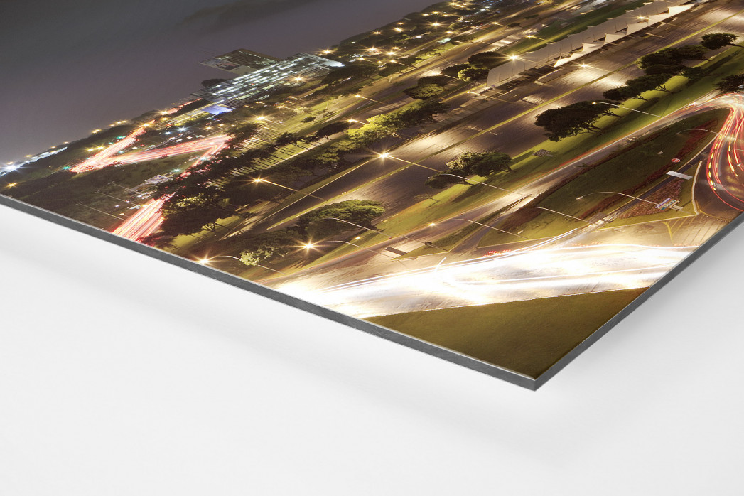 Estádio Nacional de Brasília am Abend als auf Alu-Dibond kaschierter Fotoabzug (Detail)