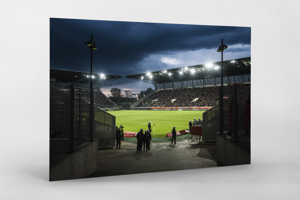 Blick in das Stadion Essen als auf Alu-Dibond kaschierter Fotoabzug