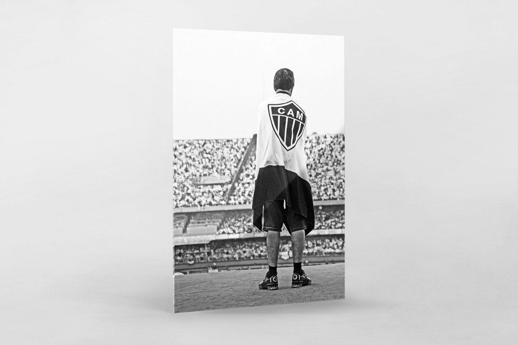 Atlético Mineiro Fan At The Stand als Direktdruck auf Alu-Dibond hinter Acrylglas