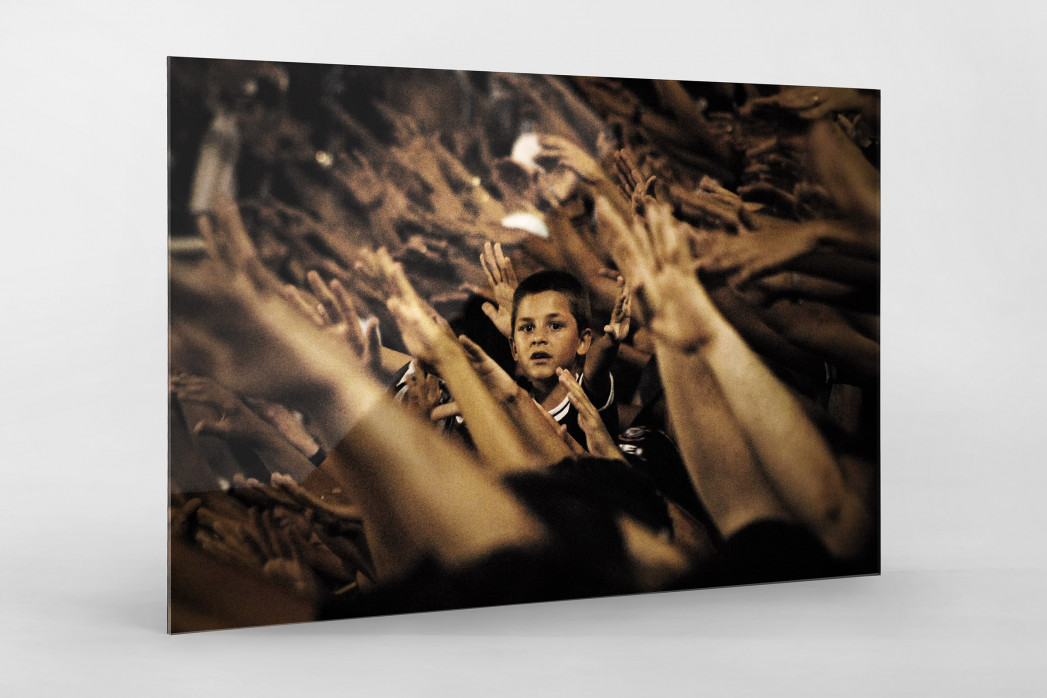 Young Corinthians Fan (2) als Direktdruck auf Alu-Dibond hinter Acrylglas