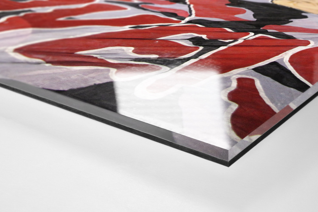Fans And Flags als Direktdruck auf Alu-Dibond hinter Acrylglas (Detail)