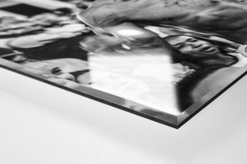 Corinthians Fan Screaming als Direktdruck auf Alu-Dibond hinter Acrylglas (Detail)