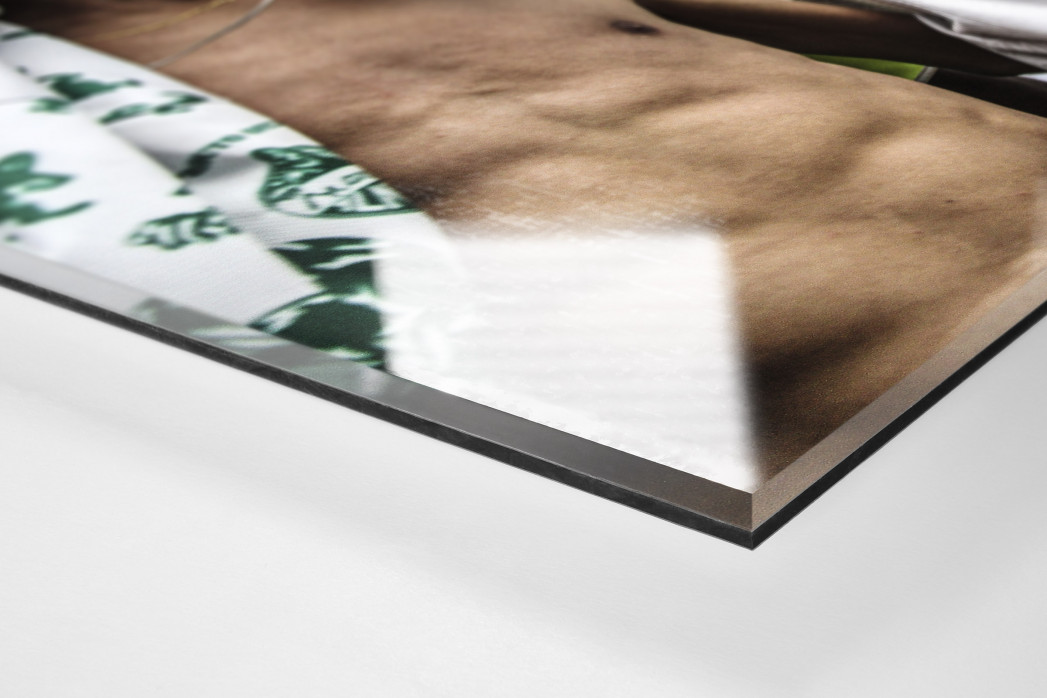 Palmeiras Fans In The Stand als Direktdruck auf Alu-Dibond hinter Acrylglas (Detail)