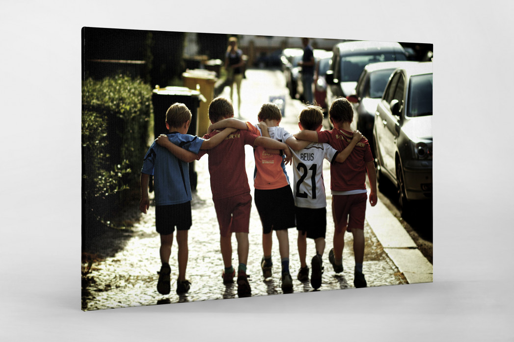5 Freunde als Leinwand auf Keilrahmen gezogen
