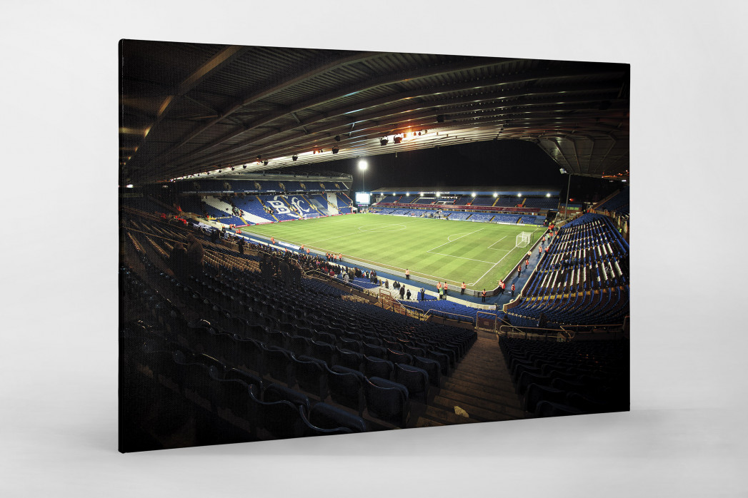 Blick in das St. Andrew’s Stadium (Farbe) als Leinwand auf Keilrahmen gezogen