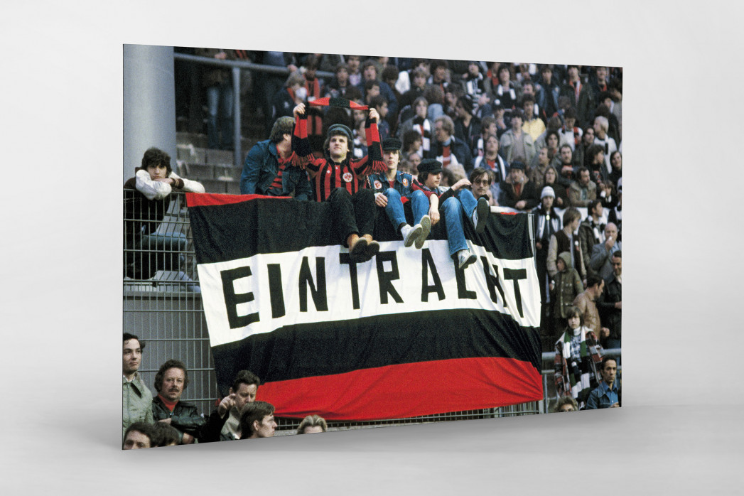 Frankfurt Fans 1980 als auf Alu-Dibond kaschierter Fotoabzug