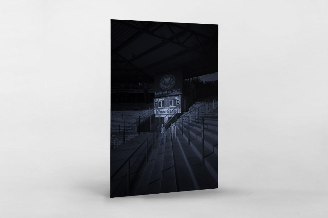 Stadien bei Nacht - Alte Försterei (2) als auf Alu-Dibond kaschierter Fotoabzug