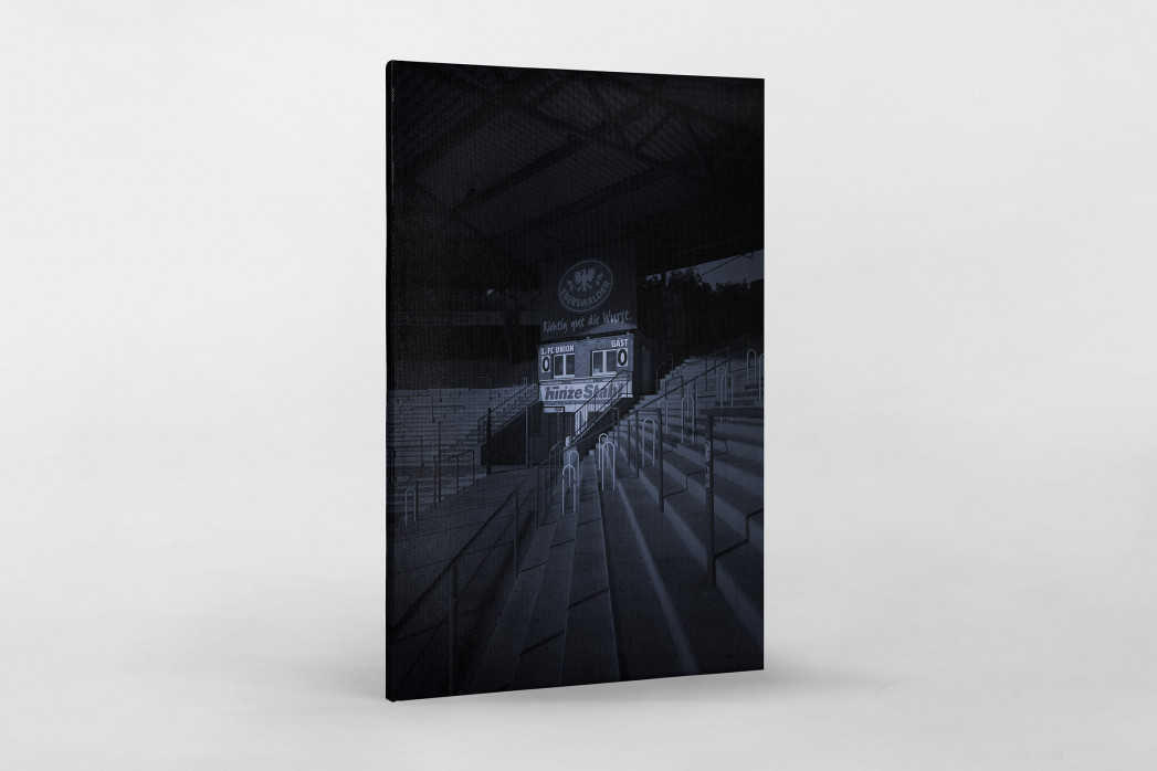 Stadien bei Nacht - Alte Försterei (2) als Leinwand auf Keilrahmen gezogen