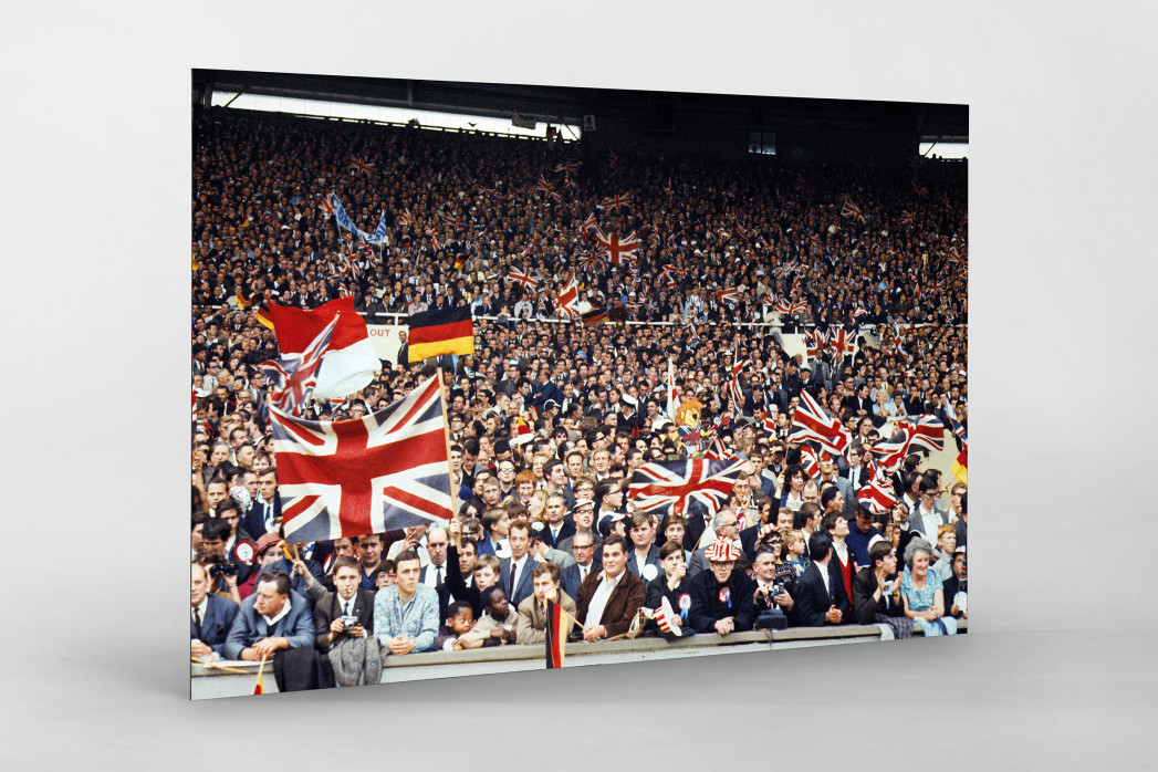 Fans beim WM Finale 1966 als auf Alu-Dibond kaschierter Fotoabzug