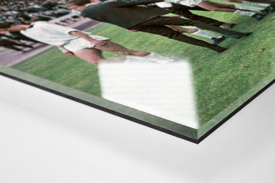 Gladbacher Jubel in Marl als Direktdruck auf Alu-Dibond hinter Acrylglas (Detail)