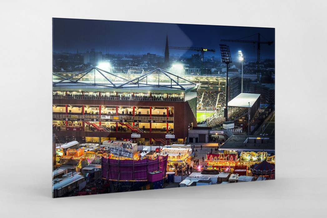 Millerntor und Hamburger Dom (3) als Direktdruck auf Alu-Dibond hinter Acrylglas