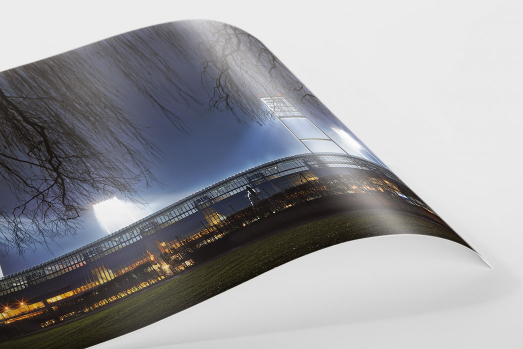 Weserstadion bei Flutlicht (Farbe-Querformat-2) als FineArt-Print