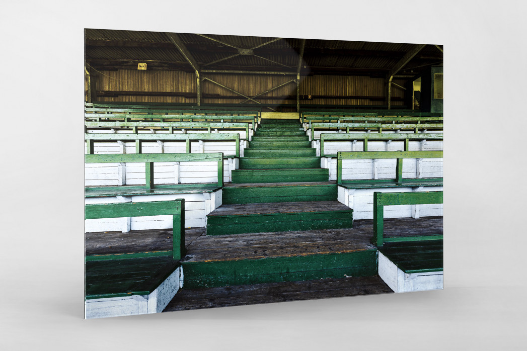 Tribüne Rudolf-Kalweit-Stadion (Farbe) als Direktdruck auf Alu-Dibond hinter Acrylglas