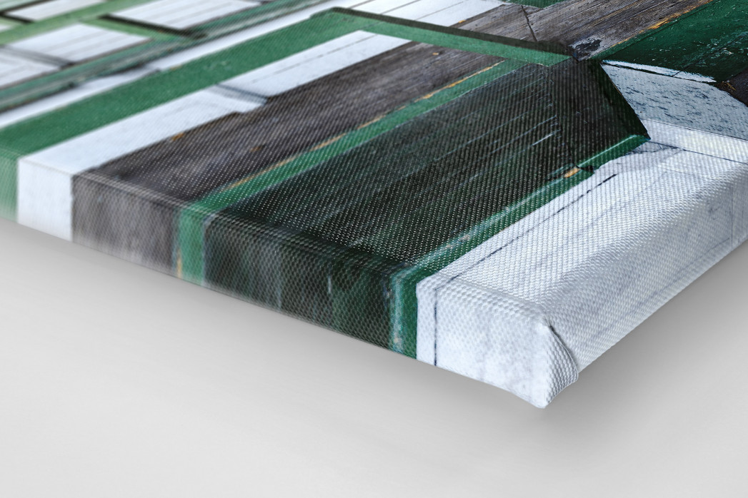 Tribüne Rudolf-Kalweit-Stadion (Farbe) als Leinwand auf Keilrahmen gezogen (Detail)