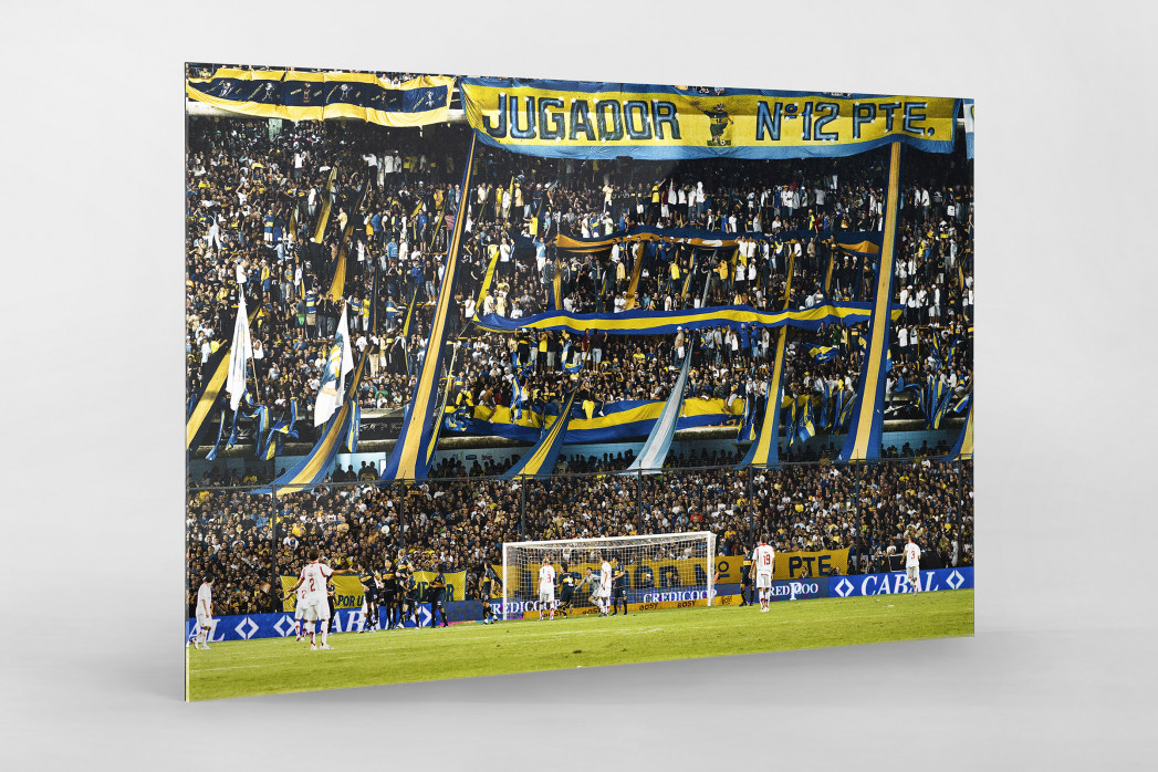 Boca Juniors Fankurve als Direktdruck auf Alu-Dibond hinter Acrylglas