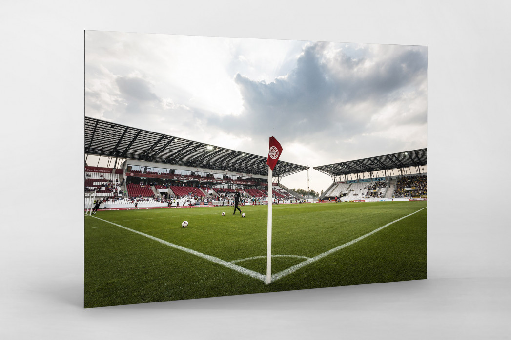 Eckfahne Stadion Essen als auf Alu-Dibond kaschierter Fotoabzug