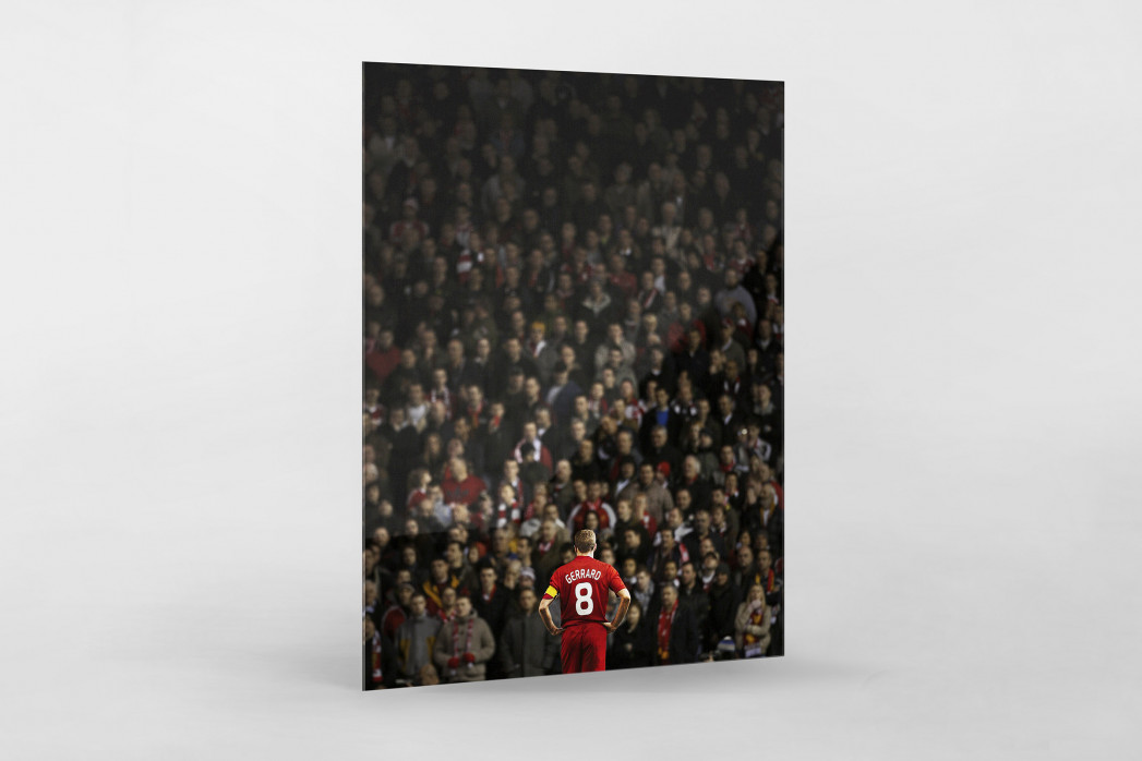 Gerrard vor den Fans (Covermotiv 11FREUNDE #159) als Direktdruck auf Alu-Dibond hinter Acrylglas