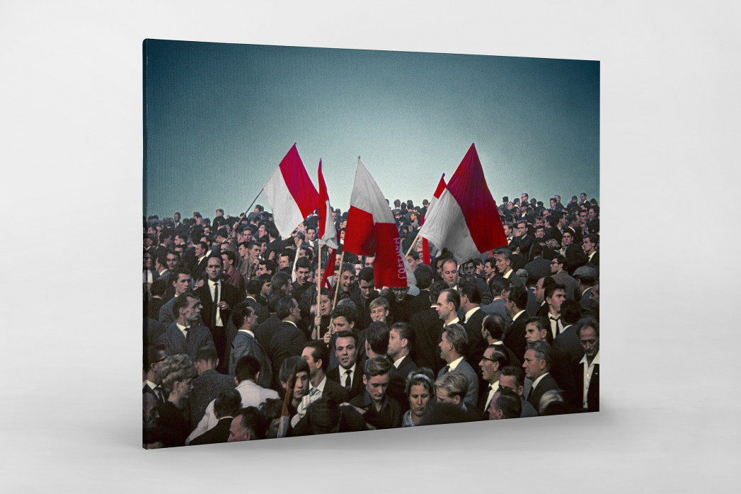 Düsseldorf Fans 1964 als Leinwand auf Keilrahmen gezogen