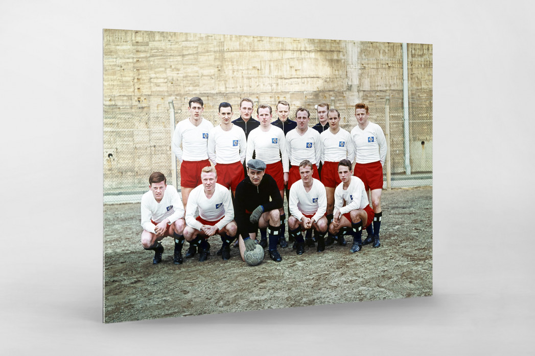HSV 1961/62 als Direktdruck auf Alu-Dibond hinter Acrylglas