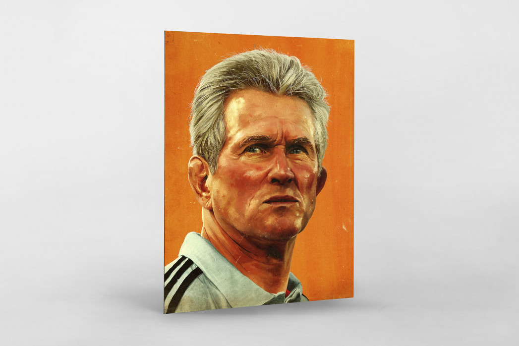 Jupp Heynckes  als auf Alu-Dibond kaschierter Fotoabzug